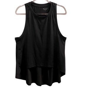 ATHLETA TOP, Size S, Black High / Low CYA Stretch Fitness Tank, Excellent.